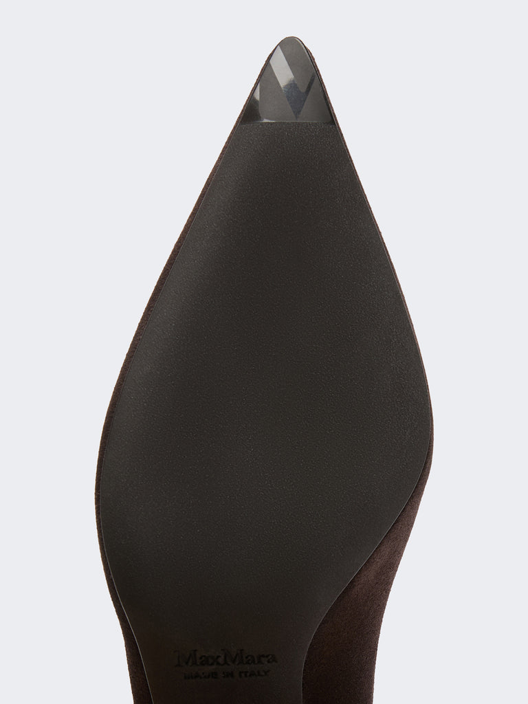 max mara split calf leather court shoes