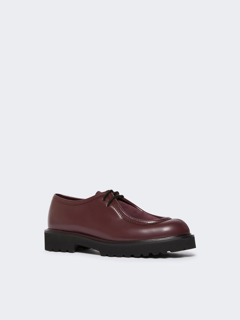 max mara leather and suede lace-up shoes