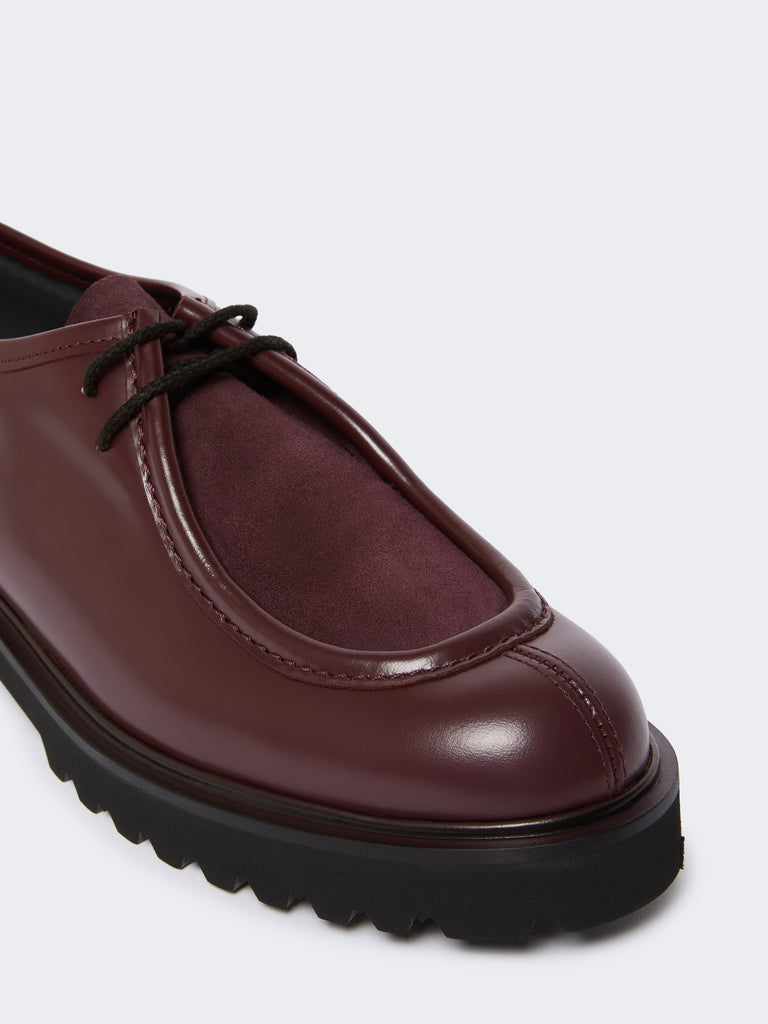 max mara leather and suede lace-up shoes