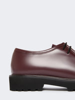 Leather And Suede Lace-Up Shoes for Women - Bordeaux - Max Mara UAE