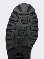 Leather And Suede Lace-Up Shoes for Women - Bordeaux - Max Mara UAE