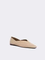 max mara split leather and nappa leather ballet flats for women