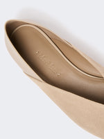 max mara split leather and nappa leather ballet flats for women