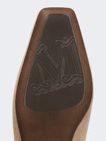 max mara split leather and nappa leather ballet flats for women