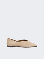 max mara split leather and nappa leather ballet flats for women