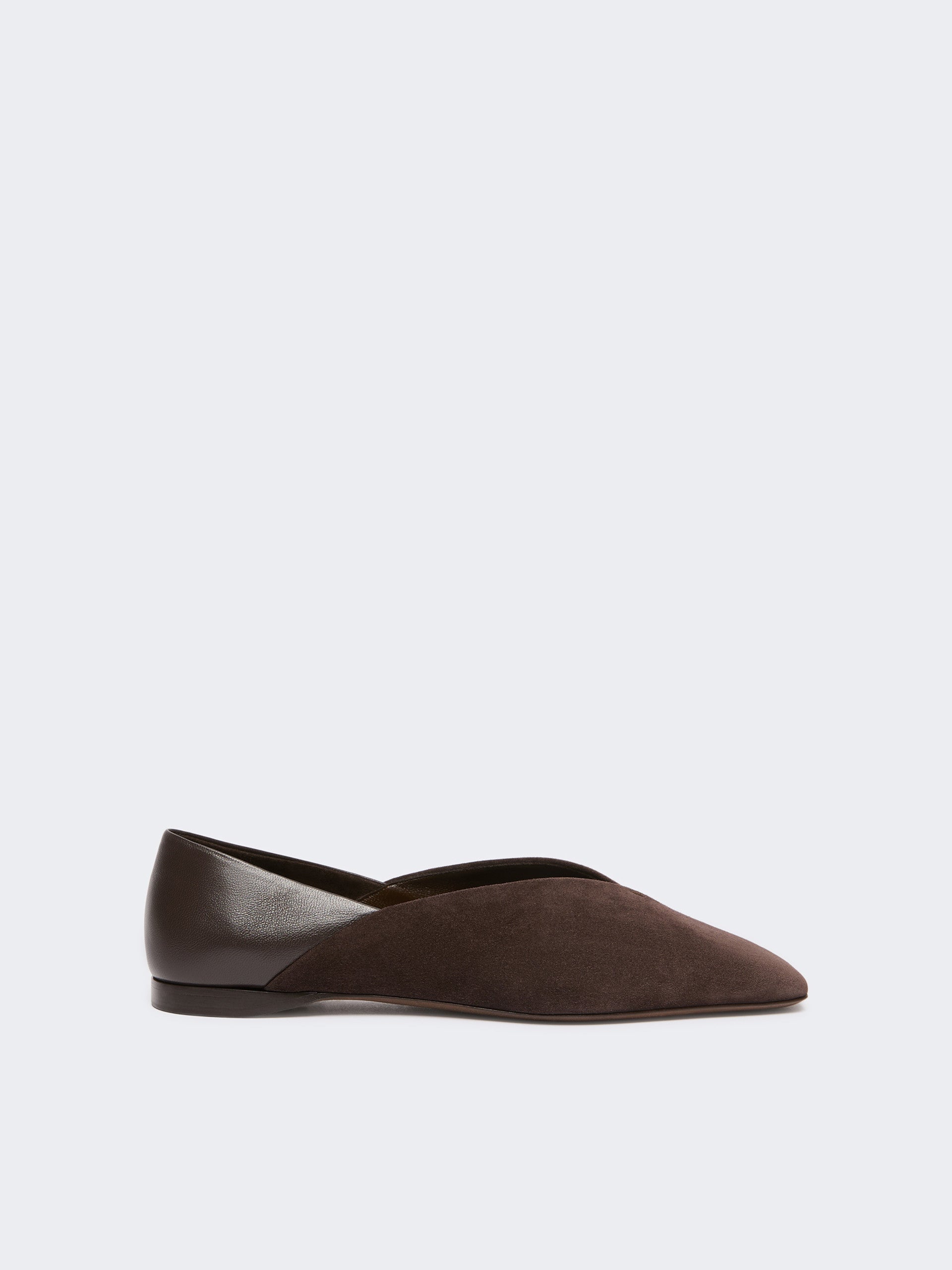 max mara split leather and nappa leather ballet flats for women