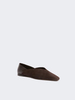 max mara split leather and nappa leather ballet flats for women