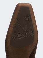 max mara split leather and nappa leather ballet flats for women