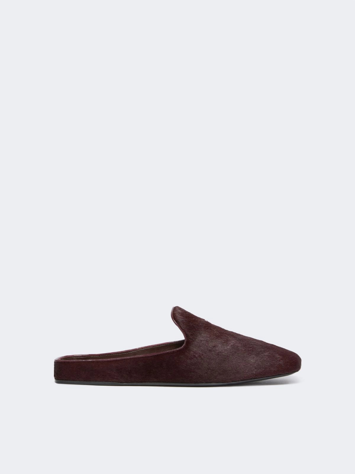 Haircalf and nappa leather mules