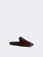 Haircalf and nappa leather mules
