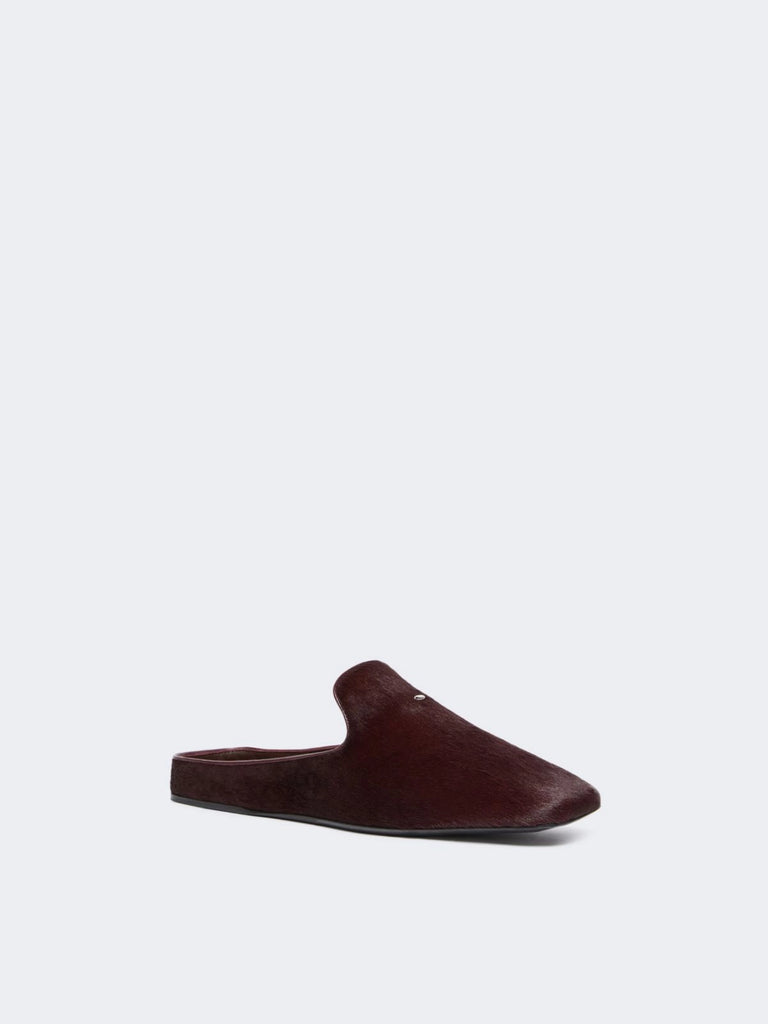 max mara haircalf and nappa leather mules