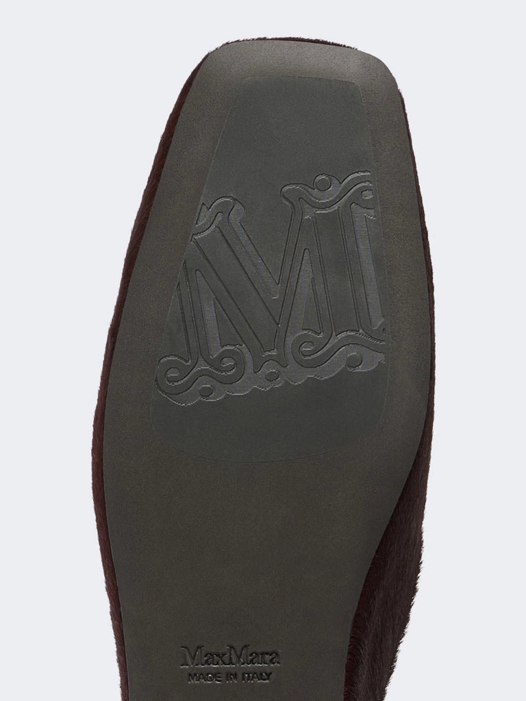 max mara haircalf and nappa leather mules
