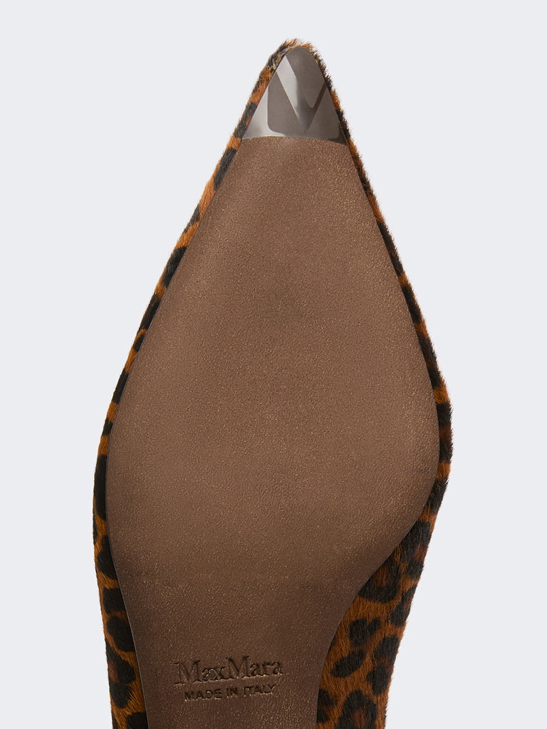 max mara haircalf and nappa leather low court shoes