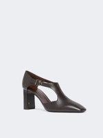 Nappa leather cut-out brogues