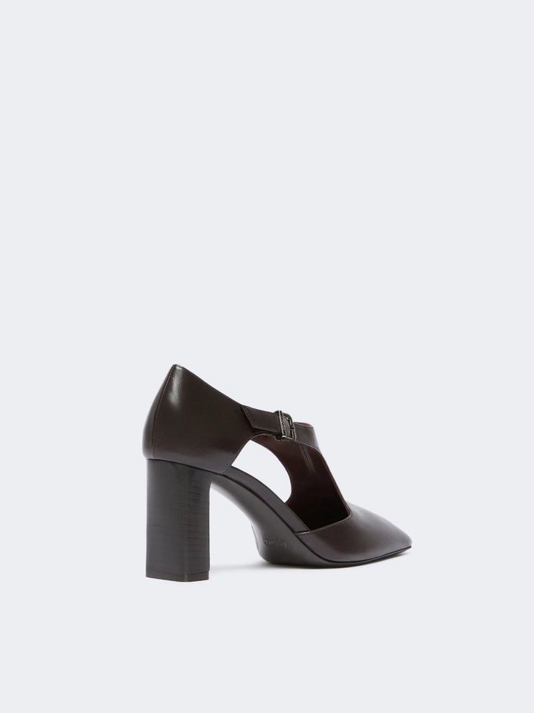 max mara nappa leather cut-out brogues