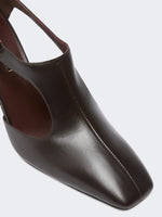 max mara nappa leather cut-out brogues for women
