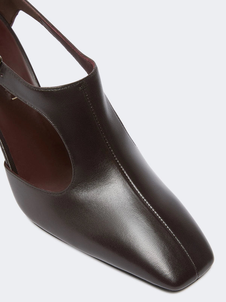 max mara nappa leather cut-out brogues