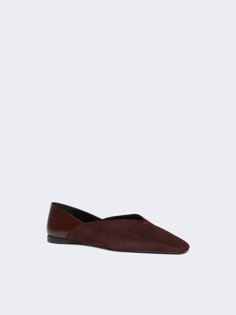 max mara suede and leather mules