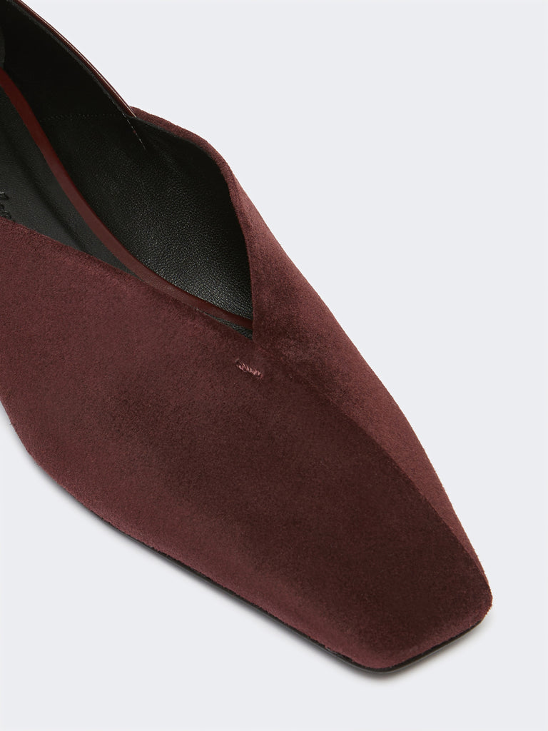max mara suede and leather mules