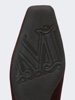 Suede And Leather Mules for Women - Bordeaux - Max Mara UAE