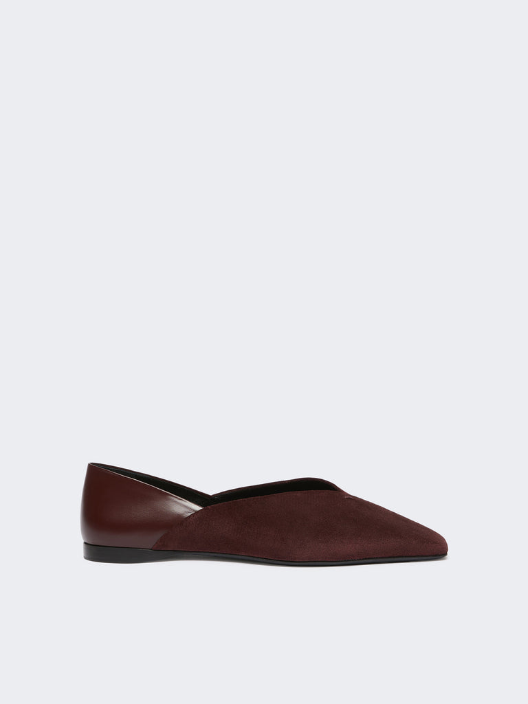 max mara suede and leather mules
