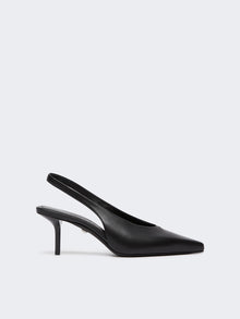 Nappa Leather Slingbacks for Women - Black - Max Mara UAE