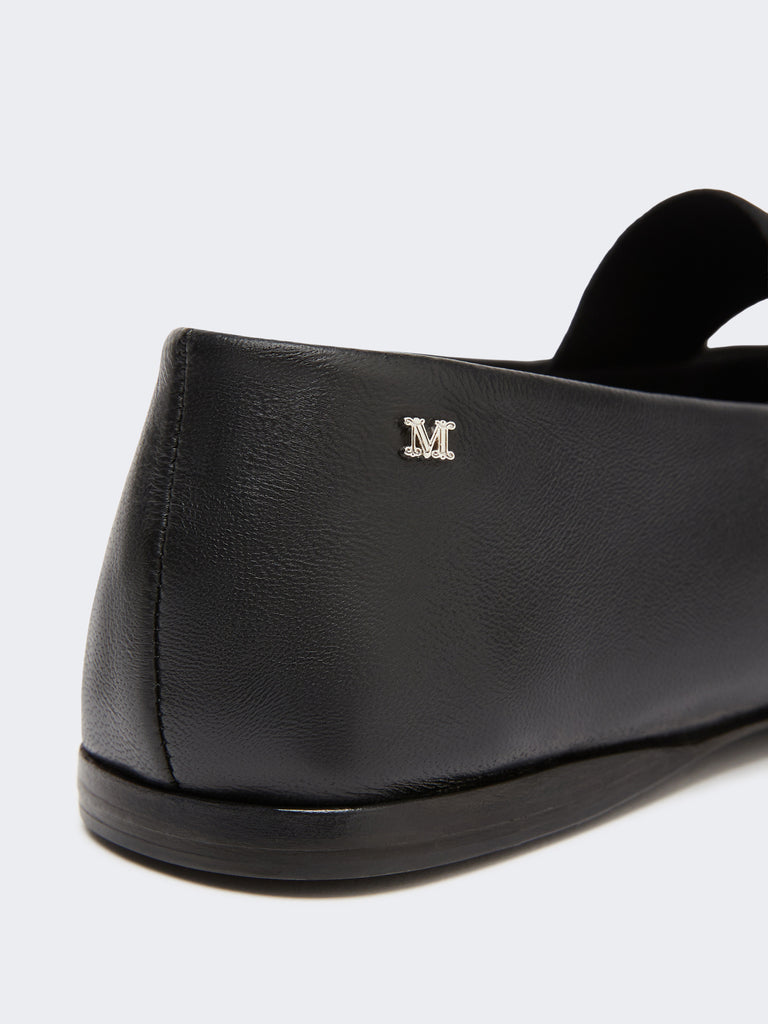 max mara nappa leather ballet flats