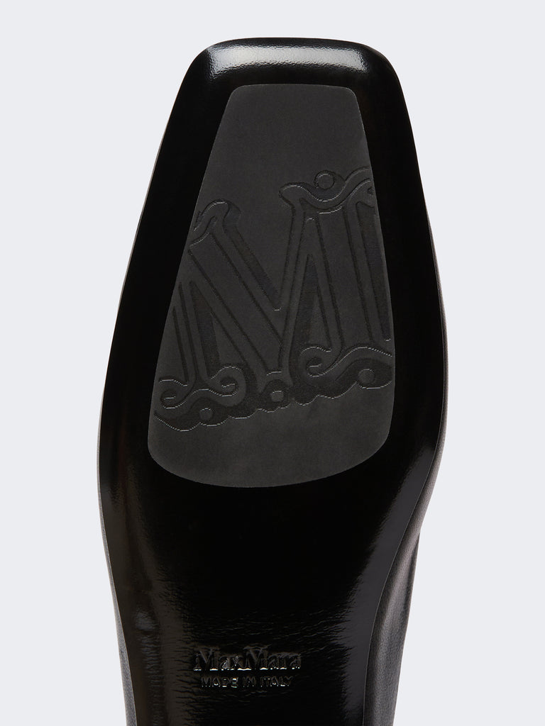 max mara nappa leather ballet flats