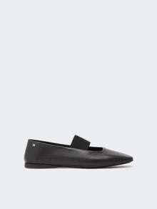 Nappa Leather Ballet Flats for Women - Black - Max Mara UAE