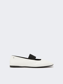 Nappa Leather Ballet Flats for Women - Ivory - Max Mara UAE