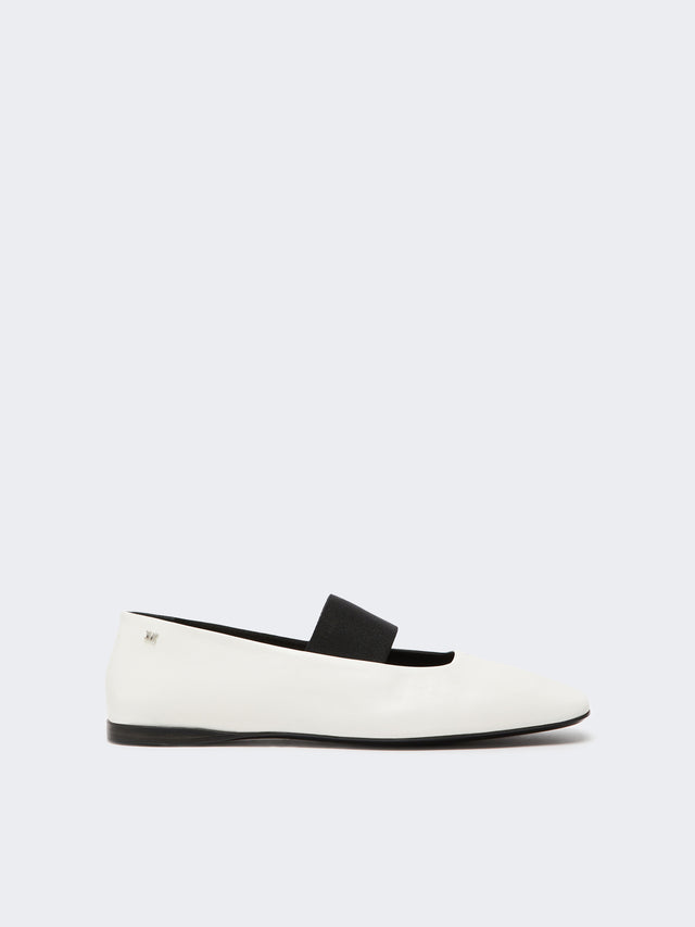 max mara nappa leather ballet flats for women