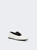 max mara nappa leather ballet flats for women