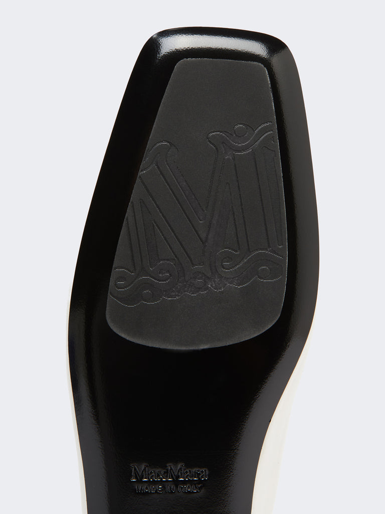 max mara nappa leather ballet flats