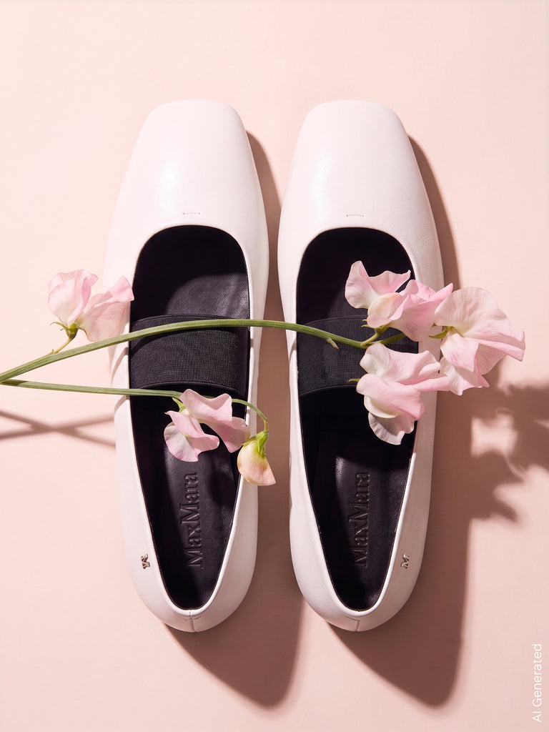 max mara nappa leather ballet flats