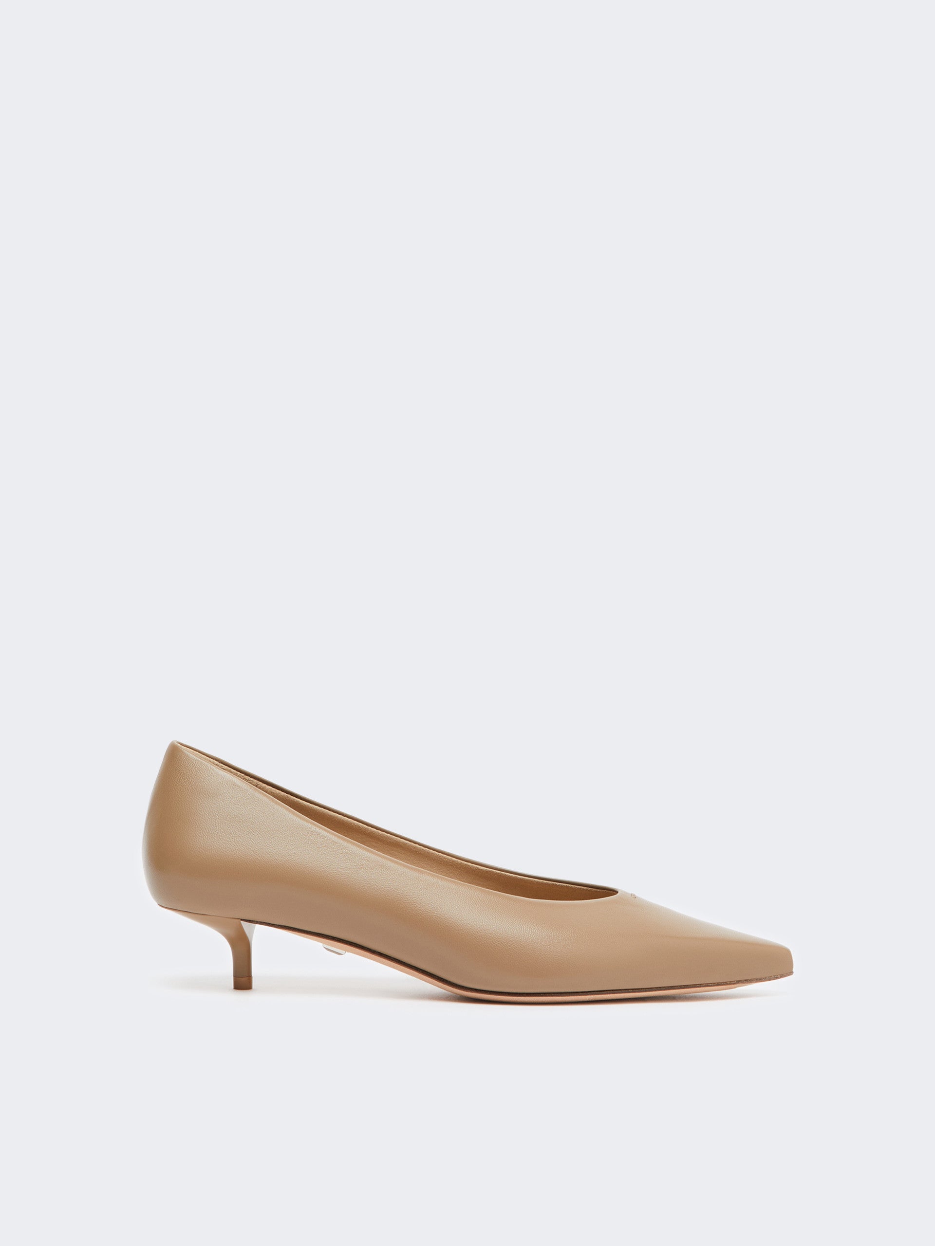 max mara nappa leather low court shoes for women