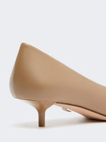 max mara nappa leather low court shoes for women