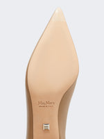 max mara nappa leather low court shoes for women