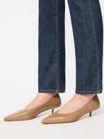 max mara nappa leather low court shoes for women