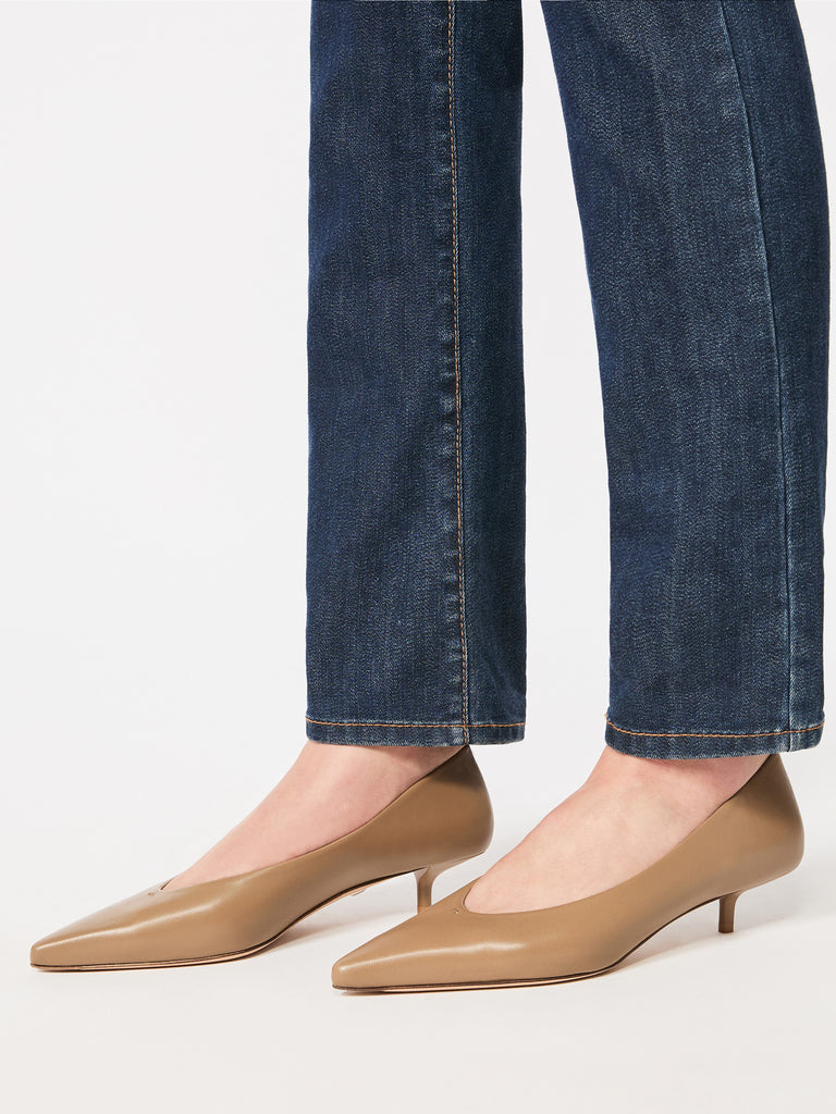 max mara nappa leather low court shoes