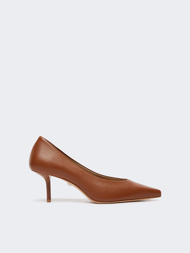 max mara nappa leather court shoes
