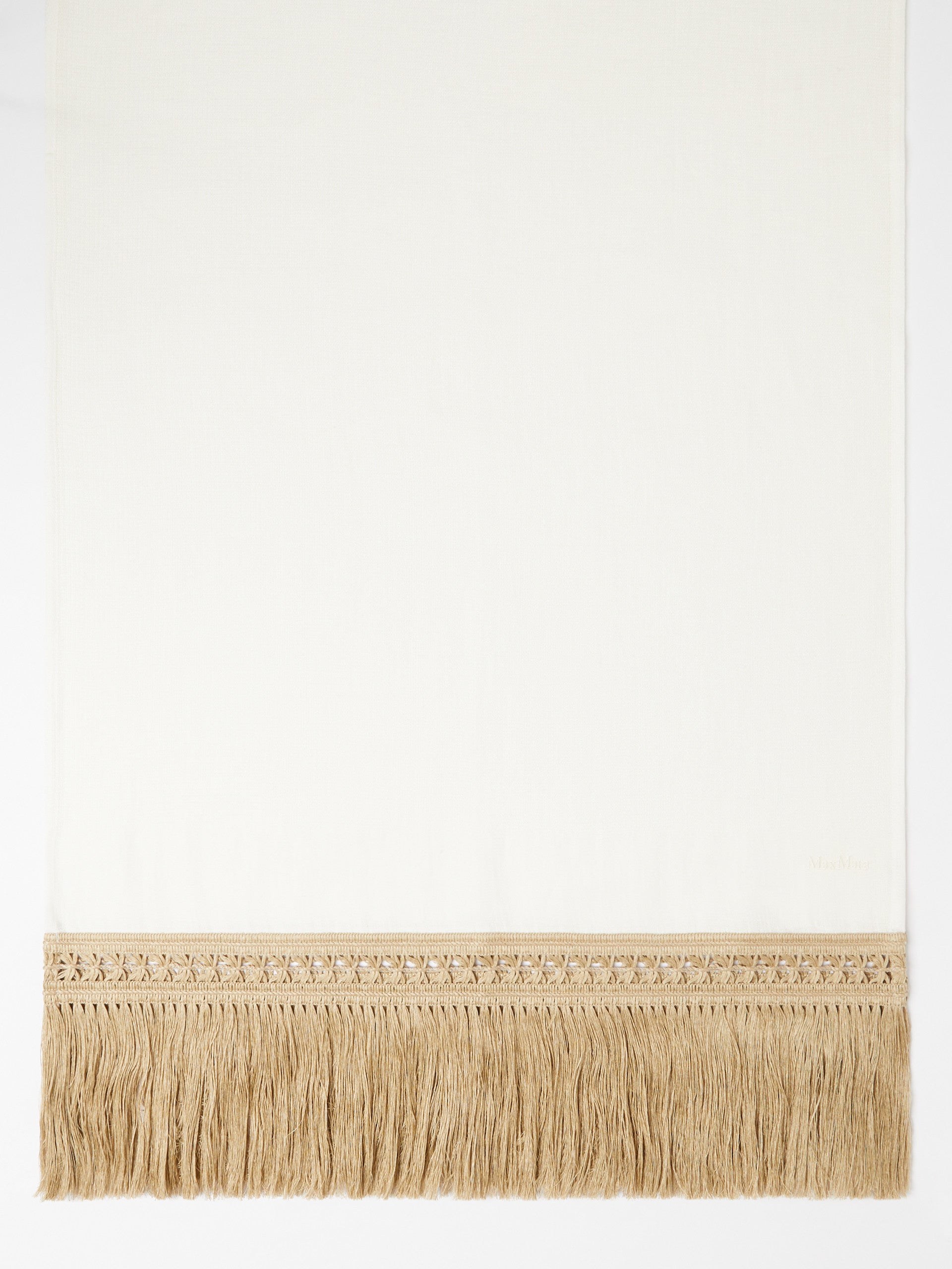 Linen Yarn Stole for Women - Ivory - Max Mara UAE