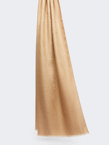 Jacquard Wool And Silk Yarn Stole for Women - Desert - Max Mara UAE