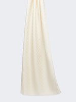 max mara jacquard wool, cotton and silk stole for women
