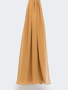 Silk Georgette Stole for Women - Caramel - Max Mara UAE