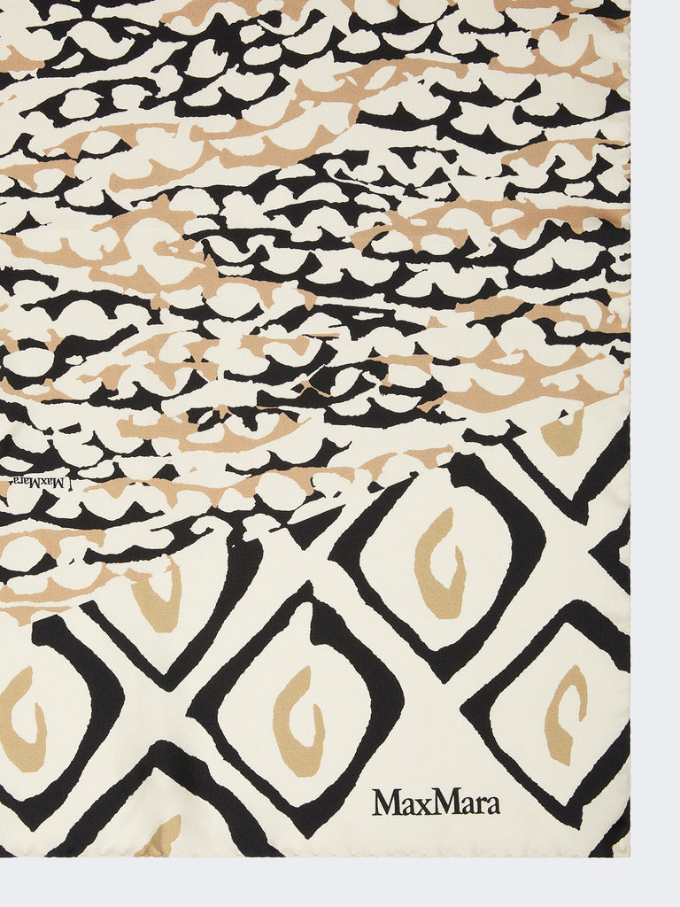max mara printed silk oversized scarf
