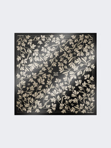 Printed Silk Oversized Scarf for Women - Black - Max Mara UAE