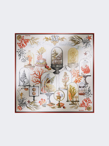 Printed Silk Twill Oversized Scarf for Women - Beige - Max Mara UAE