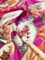 max mara printed silk twill oversized scarf for women