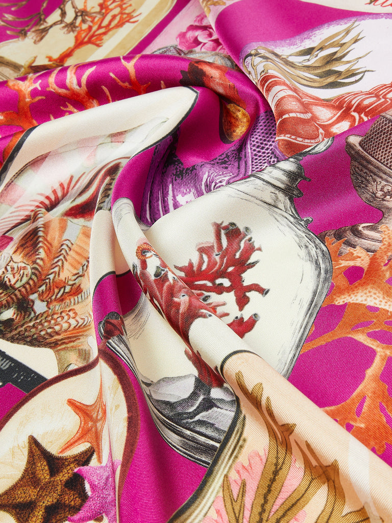 max mara printed silk twill oversized scarf