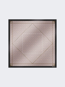 Printed Silk Oversized Scarf for Women - Beige Pink - Max Mara UAE